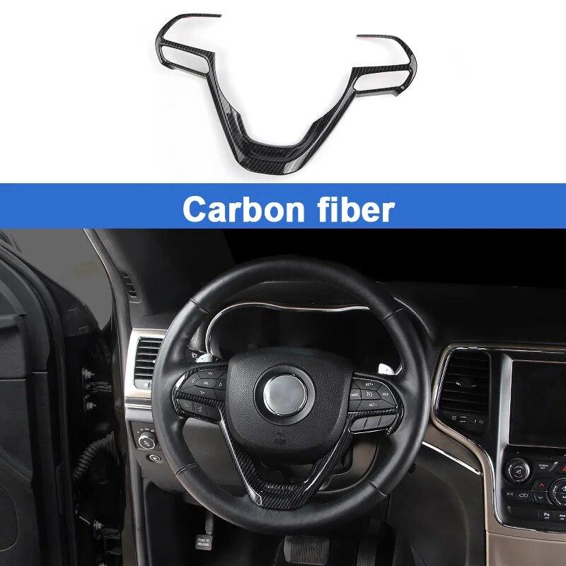 For Jeep Grand Cherokee 2014 2015 20162017 2018   Car Steering Wheel Button Frame Cover Trims Car Styling Accessories