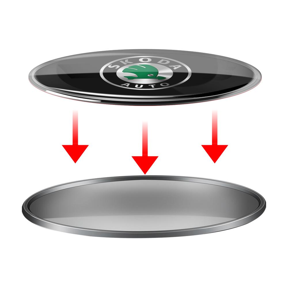 Aluminium Car Body Window Trunk Oval Emblem Sticker Decoration Accessories Auto Styling For Skoda VII Octavia Rapid Fabia Superb