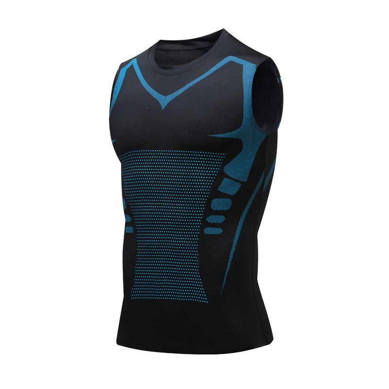 Men's Quick-Dry High-Elastic Sports Vest - Black, White, Gray | Fitness Running Basketball Base Layer T-Shirt