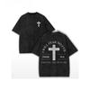 European Size Christian Faith T-shirt Men's Clothing Christian Clothing, Jesus Shirt Men's Double-sided Printed Pattern Retro Washed T-shirt