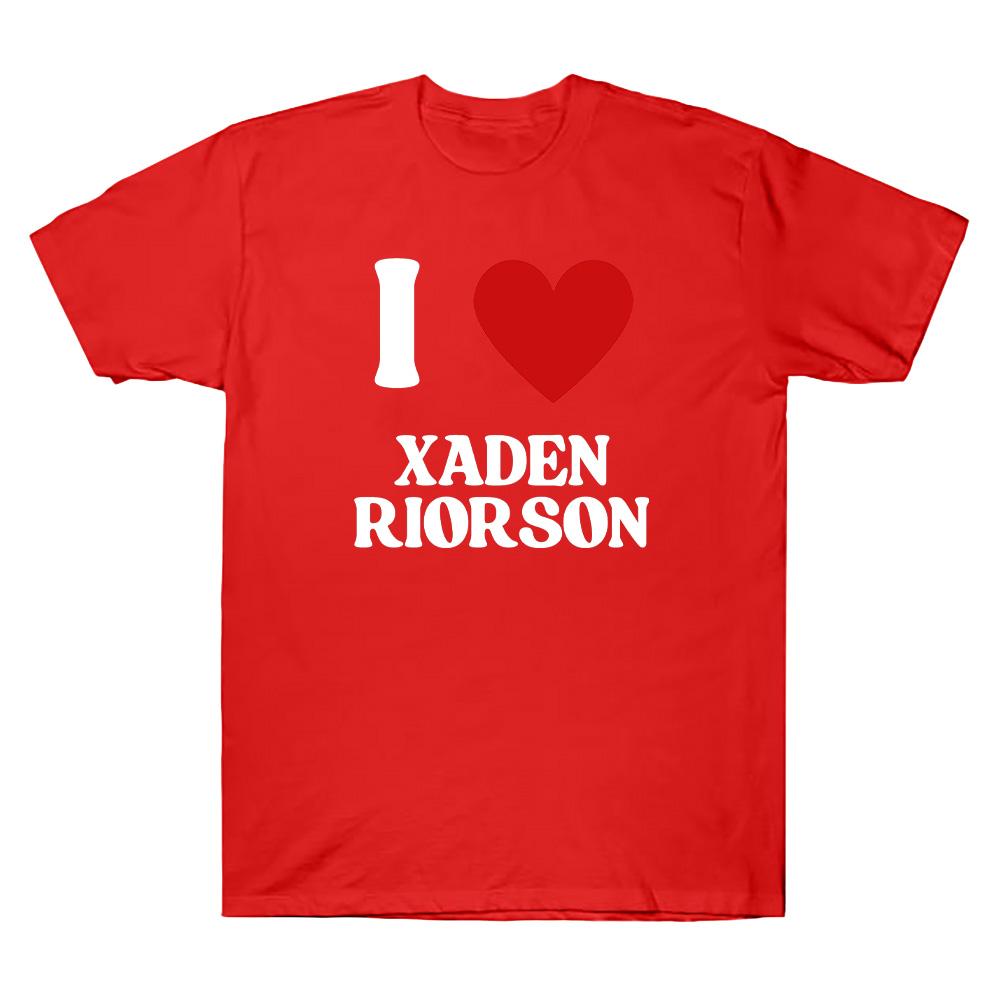 Jag älskar Xaden Riorson Bomulls T-shirts Alex Warren Samma Stil Periferi T-shirt Enkel Bokstavstryck T-shirt Dam Herr Casual Topp
