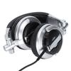 Headset HeadMounted Hifi Rotating Foldable Studio Monitor Headphones for VR Room Recording Gaming(Silver )