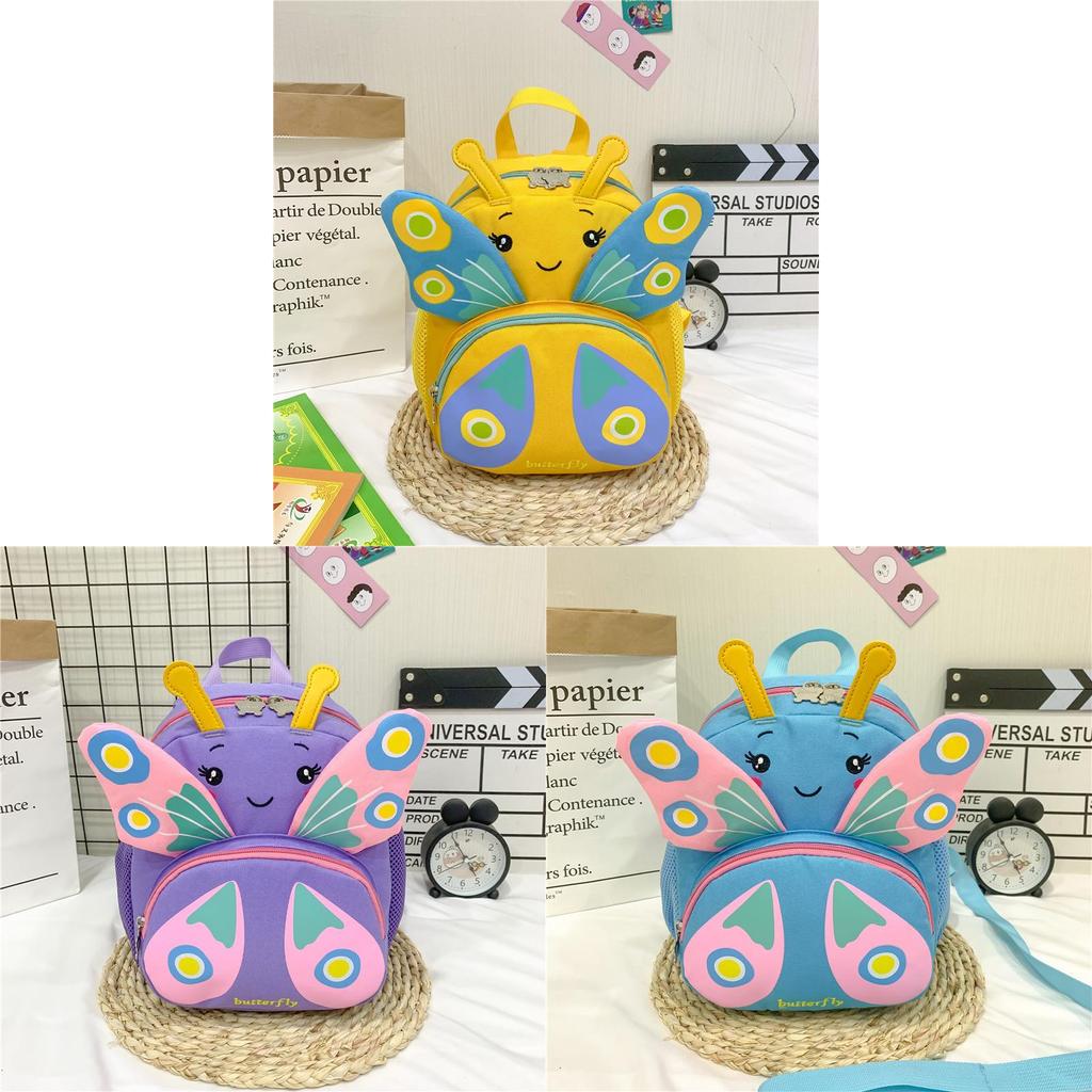 Cute Butterfly Kids Backpack With Breathable Pu Material For Girls And Boys Daily Use