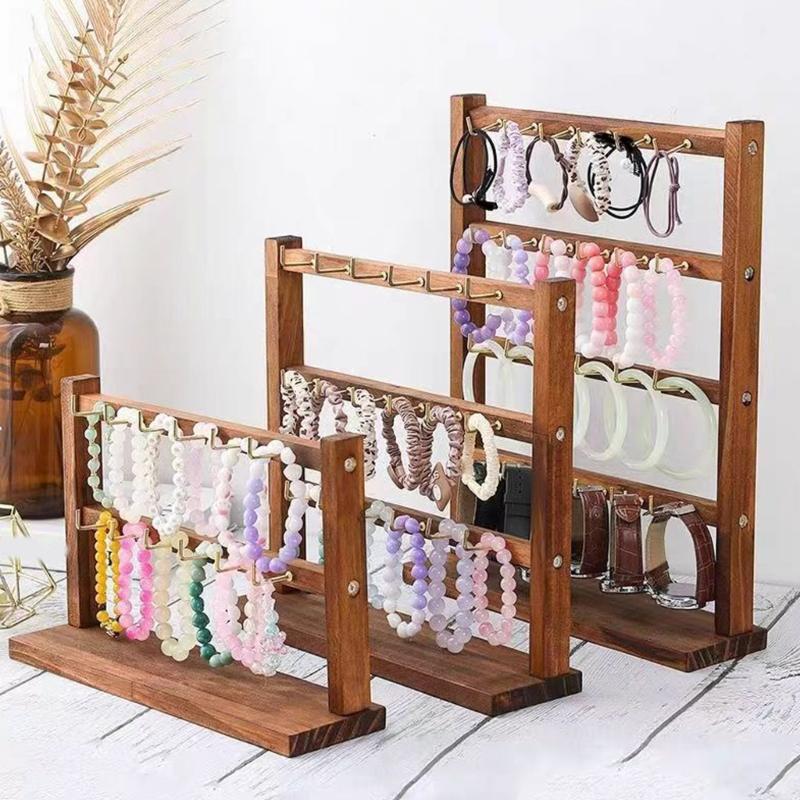 Artistic Wood Display Stand Jewelry Organizers For Earrings Pendants Keychains And Other Delicate Jewelry Pieces