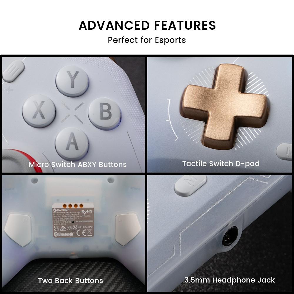Draadloze Gaming Controller met Hall Effect Joystick - Compatibel met Switch, PC, iPhone & Android (Bluetooth/2.4G/Bedraad)