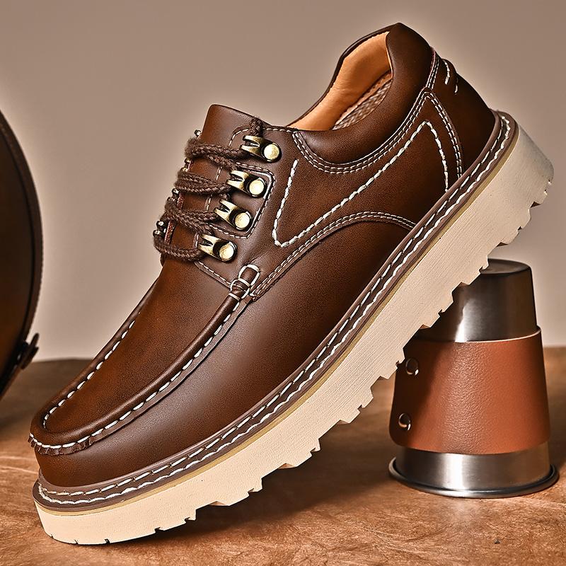 Fashion High Quality Leather Casual Dress Shoes for Men Business Office Daily Walking Driving Comfortable Soft Sole Non Slip Footwear
