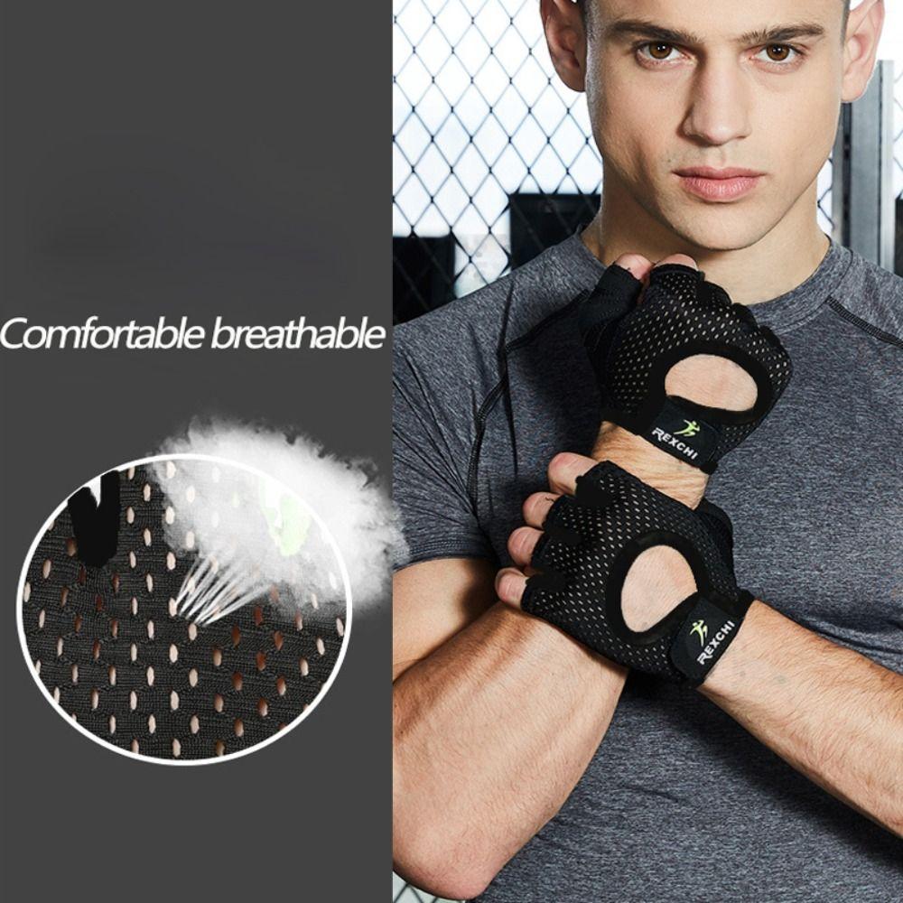 Sweat-Proof Half-Finger Gloves Non-Slip Gym Gloves Outdoor Yoga Gloves Women Men