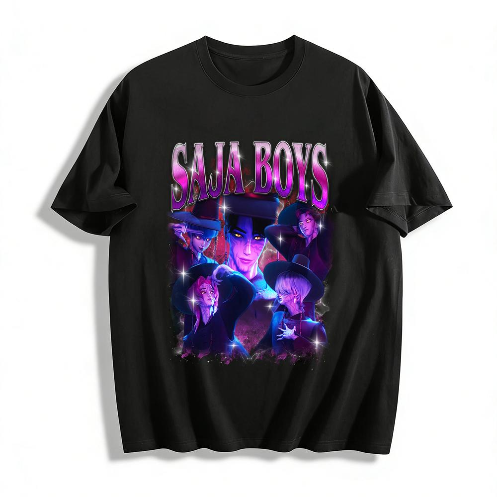 Cyberpunk Style SAJA BOYS Printed Top Cool Dark Anime Character Unisex Casual T-Shirt Pure cotton T-shirt