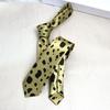 Classic Print Design Striped Tie 5cm Wide Trendy Pattern Leopard Print Tie Casual Style Hand Tie Narrow Tie Unisex