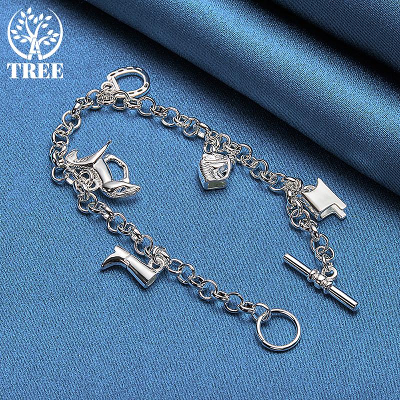 925 sterling zilveren hoefijzerlaarzen hanger armband sieraden