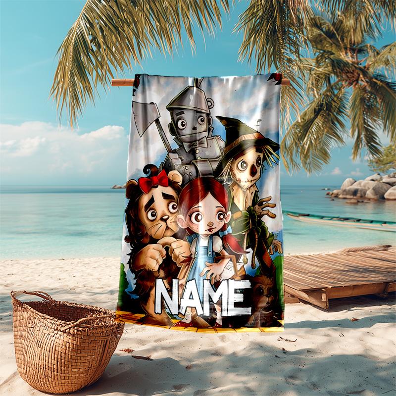 Personalized Customized Proof Beach Towel with The Wizard of Oz Pattern - Soft, Absorbent,quick-drying,perfect Swimming,camping&bathing
