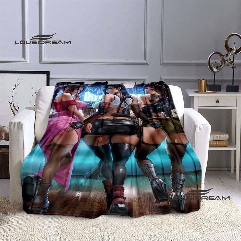 FINAL FANTASY Tifa Aerith couverture sexy beautés flanelle couverture adultes et enfants chambre couverture canapé Camping couverture chaude