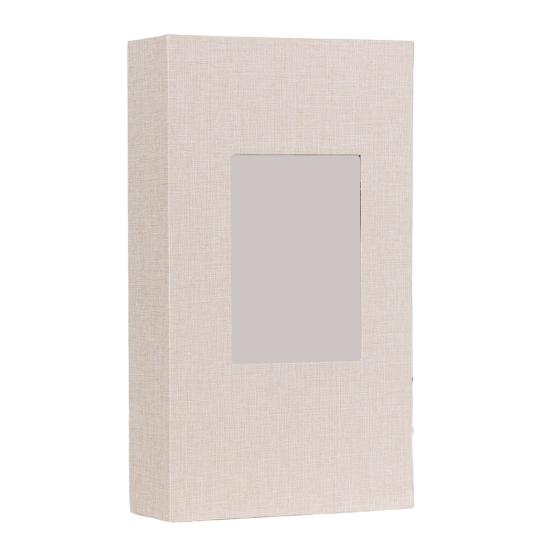 Photo Album 4x6 with 300 Pockets Linen Cover Picture Scrapbook with Front Window Slip-in Vertical Photo Book for Personalized Wedding Vacation