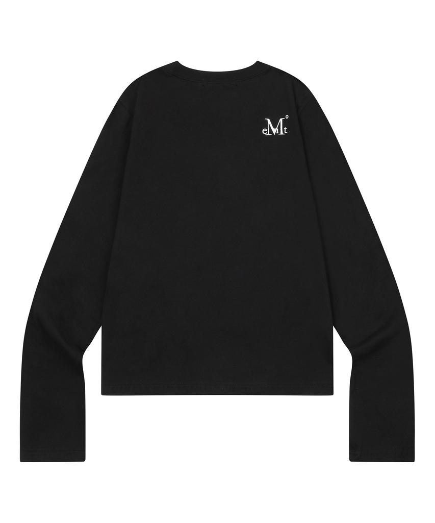 Mucent Liam Leather Patch Long Sleeve Tee (2 Colors)