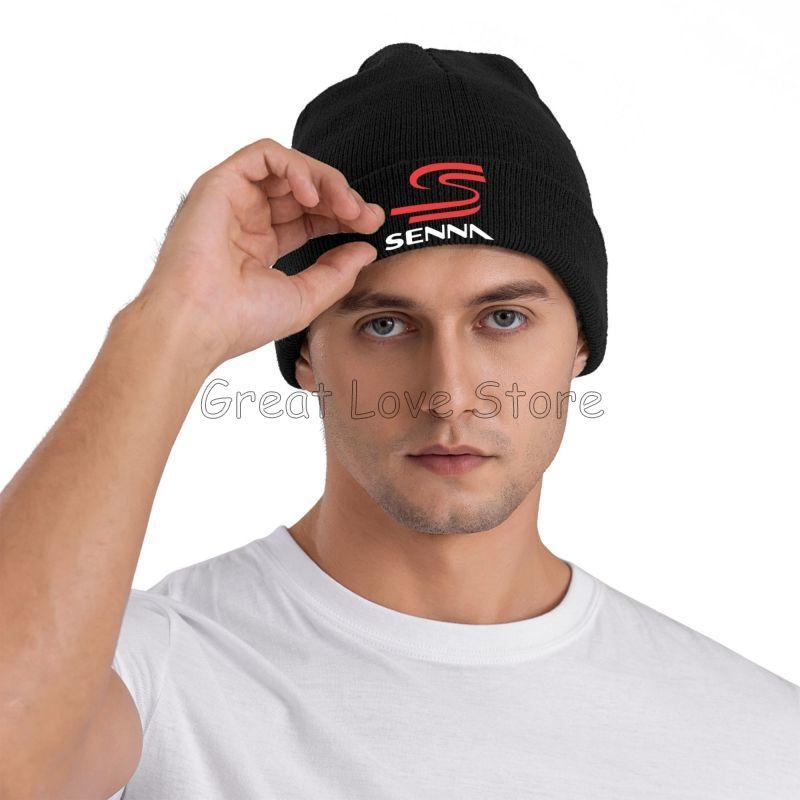 Ayrton Senna Print Bonnet Hats Men Women Trendy Outdoor Skullies Beanies Autumn Winter Pattern Warm Head Wrap Caps