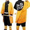 Dospělí/děti Anime Agatsuma Zenitsu Cosplay kostým paruka boty muži Žluté kimono plášť oblečení