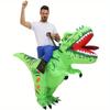 1pcs Halloween Adults Inflatable T-Rex Dinosaur Costume Suit Cosplay Funny Air Blow-up Suits Carnival Christmas Theme Party