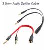 Useful Professional Headphone Earphone Adapter Cord Earphone Microphone Splitter Audio Cable