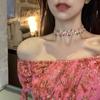 Versatile Sweet Romantic Flowers Necklace Choker For Women Girls High Quality Embroidery Flower Necklace Accessories