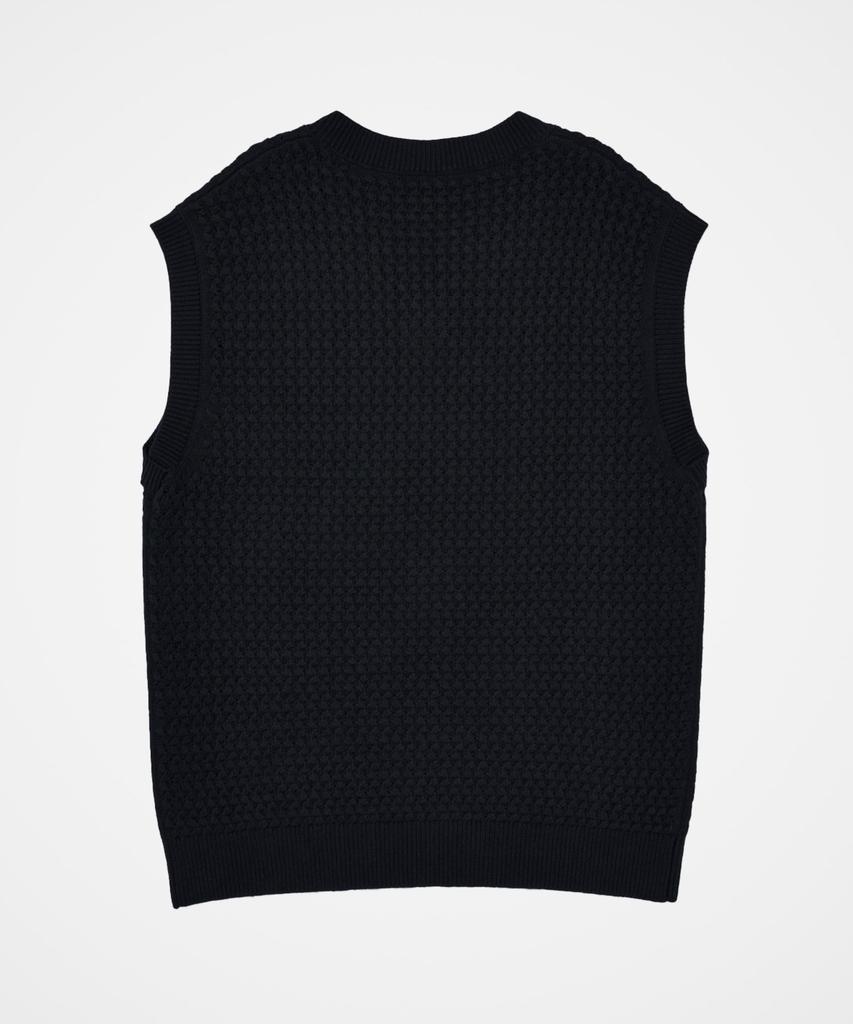 210Edit Men'S V-Neck Knit Vest_Zd3Sw007_Nav