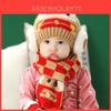 Cozy Knit Baby Scarf And Hat Set Adorable Car Design For Boys And Girls