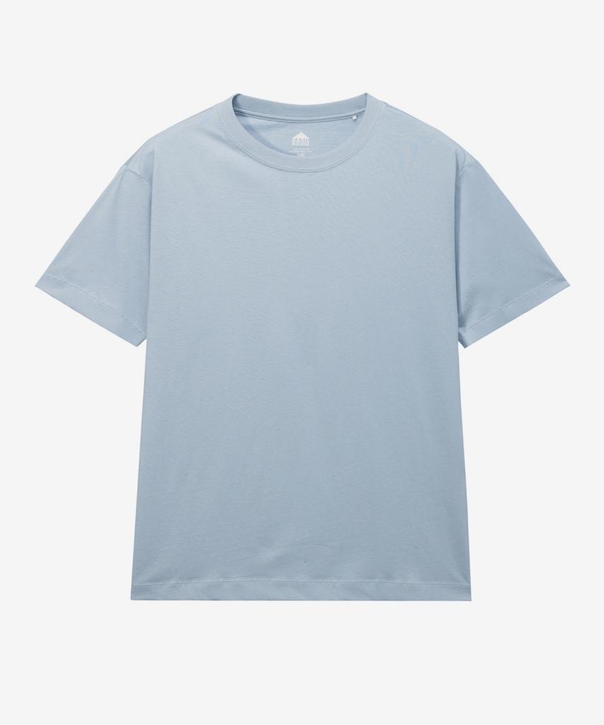 BASIC HOUSE [2Pack] 30S Cotton Regular Fit Round Plain Short Sleeve T-Shirt 2 Pack (6 Colors) Lats0126 (B Type)