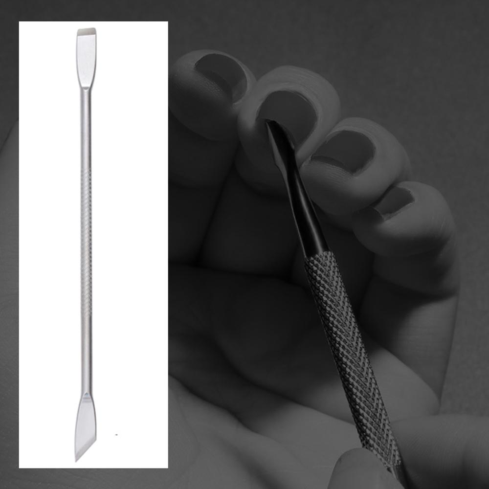 Women UV Gel Manicure Tool Remover Pusher Dual-ended Stainless Steel Nail Cuticle