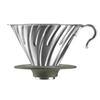 HARIO V60 Metallbecher Hergestellt in Dripper, 1-4 Kapazität, Silber, Japan, O-VDM-02-HSV