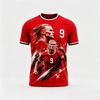 Haaland 9 Tricouri Grafice Roșii Fotbal 2026 Nou Vară Fan Plasă Tricou Fan Fotbal Bărbați Femei Casual Mânecă Scurtă Sport Y2K Tricou