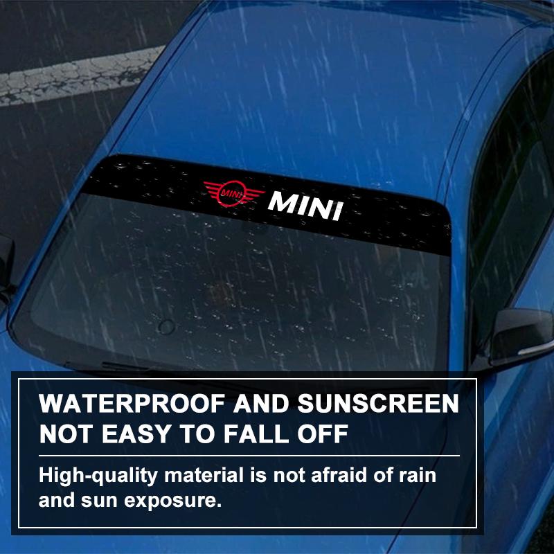 1Pcs Car Front Windshield Reflective Sticker Rear Window Decals For MINI Cooper One S Clubman R50 R53 R56 R60 F55 F56 R57 R58 R59