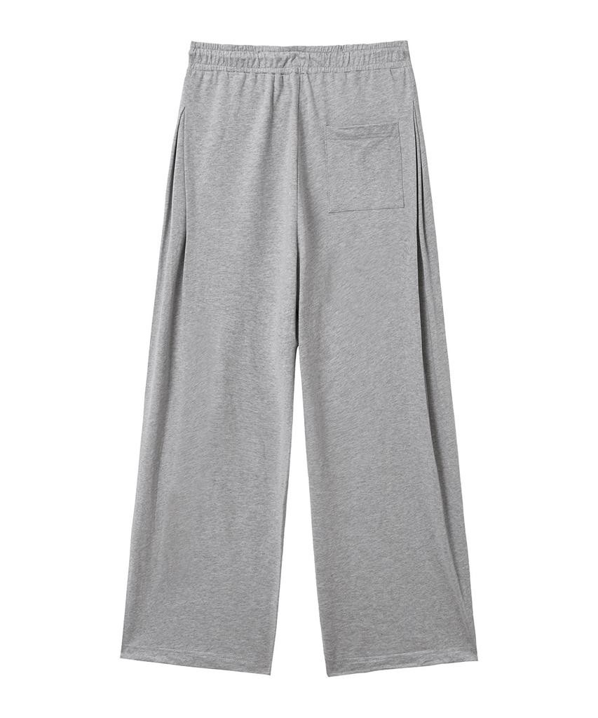 MOZMOZ M-4Xl Plain Side-Pleated Wide Training Pants_4Color