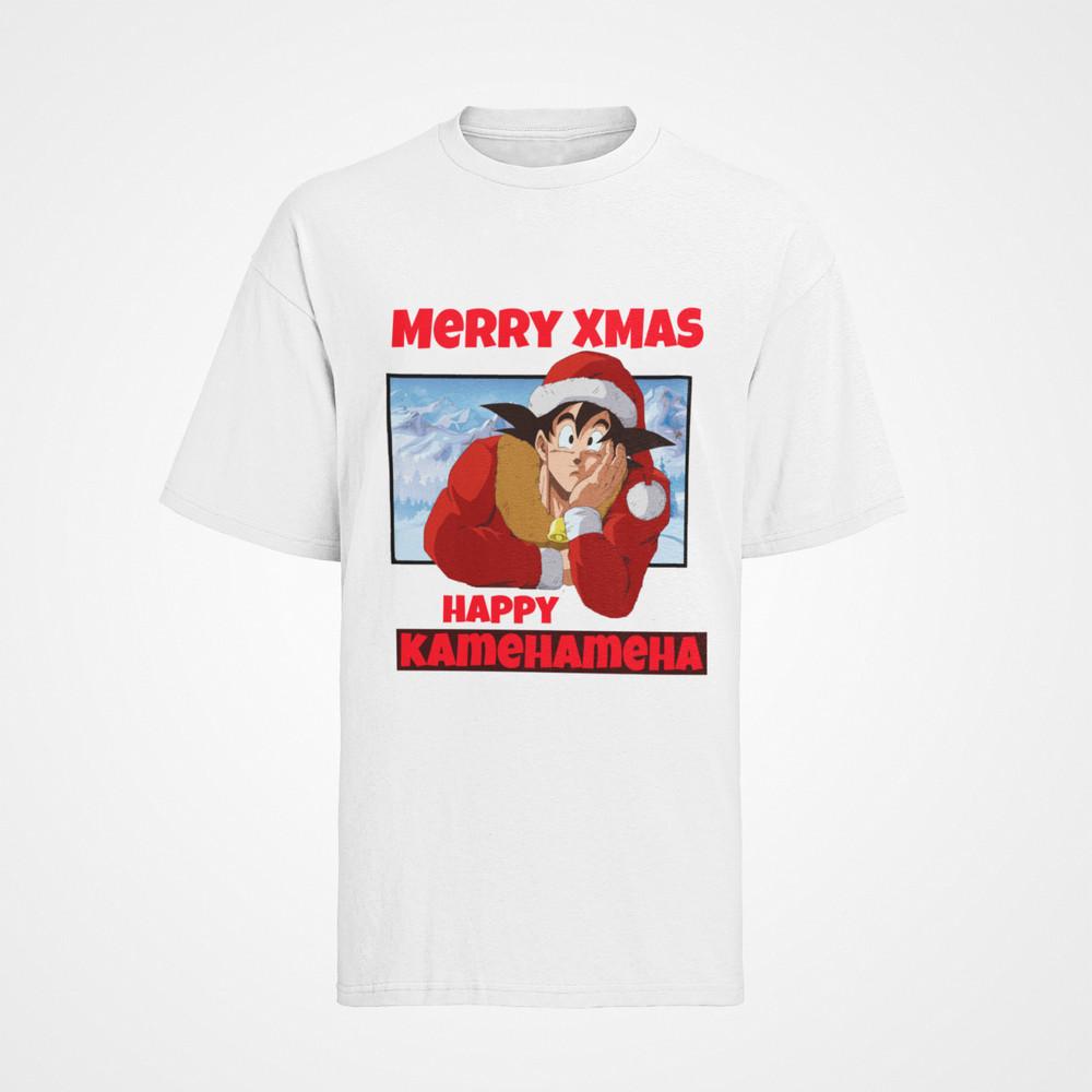 T-Shirt Bio-Baumwolle Merry Xmas Weihnachten Dragon Ball Son Goku Lustig