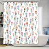 Beautiful Multicolored Flowers Shower Curtain Set for Bathroom Decor 3D Printed Fabric Waterproof Bath Liner Available In Variou