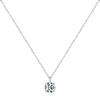 MODIAN 1 Carat Moissanite S925 Sterling Silver Necklace - Elegant & Luxurious, All-Match Clavicle Chain for Women