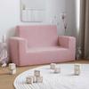 Kids 2 Seater Sofa Pink Soft Plush