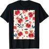 Minimalist Pattern Art Pomegranate Fruit T-Shirt