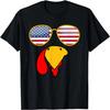 Fun 7th Birthday US American Flag 4th Of July Boy 7 Year Old T-Shirt