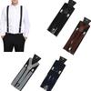 Fashion Women Men Unisex Clip On Braces Elastic Slim Suspender Y Back Suspenders Male Pants