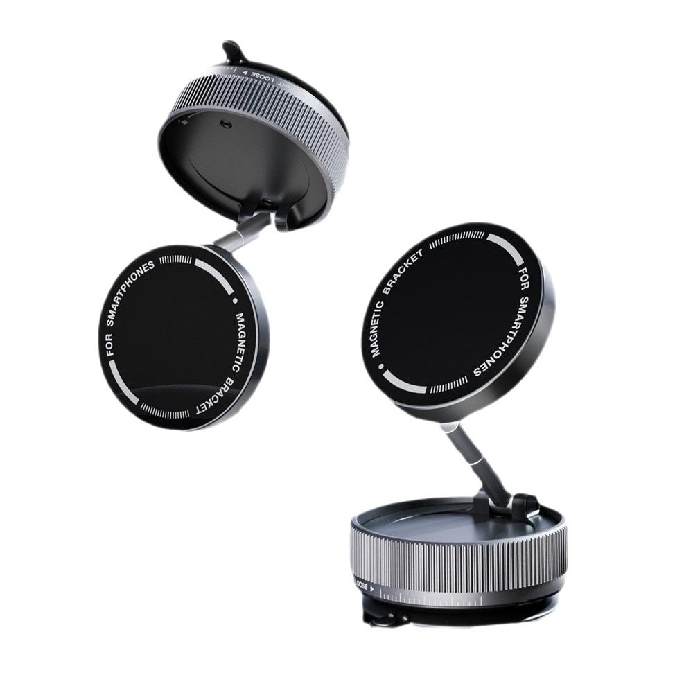 New Metal Car Phone Holder Magnetic Vacuum Cup Mount for Navigation - Auto Phone Stand