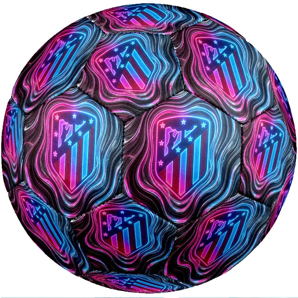 Atletico Madrid Theme Soccer Ball Size 5 Soccer Ball Soft Touch Professional Training Football for Outdoor Sports