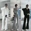 Langarm-Hoodie und Locker Perfekt für Sport oder Einfach und Perfekt für und Herbst [NOLCCTN] Damen 2-Teiliges Set Weite Hosen, Passform,