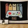Game Over Tapisserie Murale Bohème Décoration Maison Chambre à Coucher Hippie Psychédélique Thème Gaming Tissu de Tapis Fond de Tapisseries