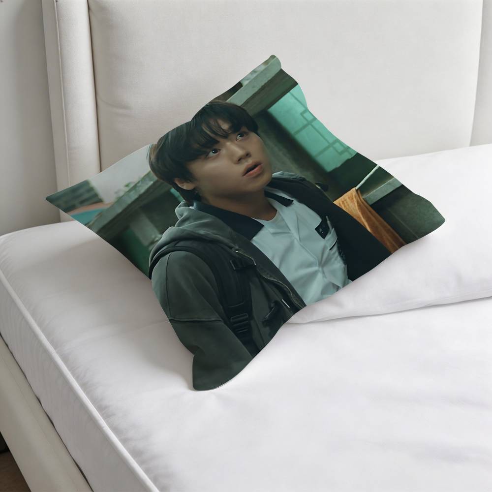 Kdrama WWeak HHero Decorative Square Pillow Cover Modern Cushion Case for Living Room Bedroom