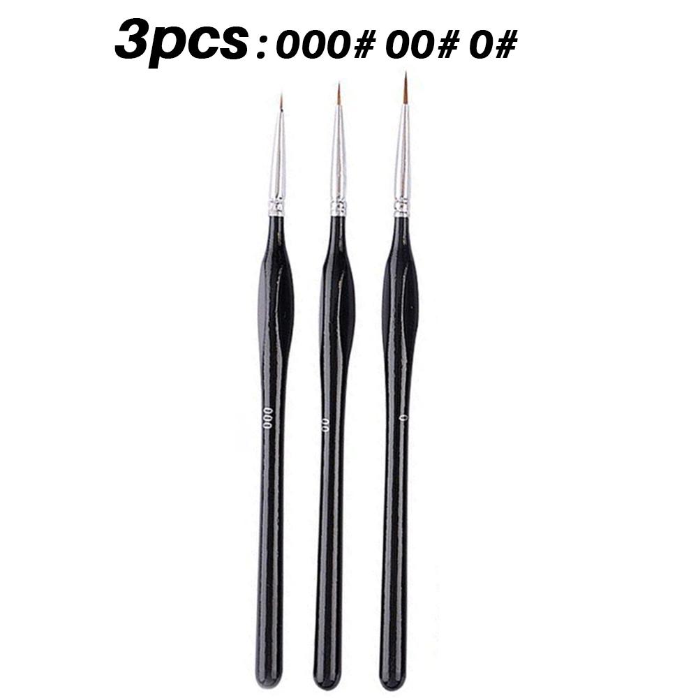 3/6 Fine Brush Set, Suitable for Acrylic Painting, Model Details, and Miniature Art | Precision Crafted Synthetic Nylon Bristles