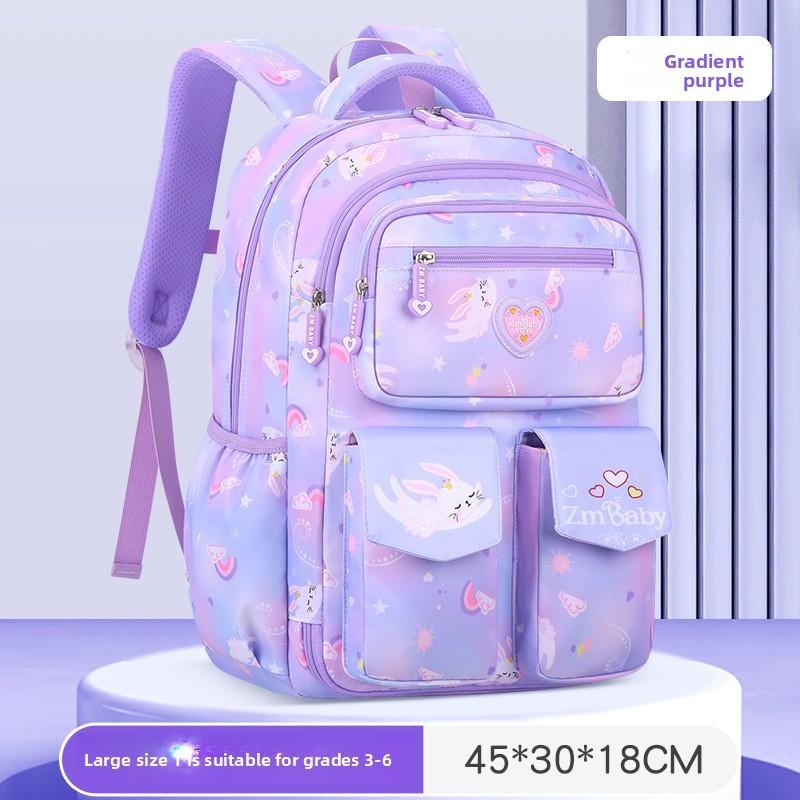 Childrens School Backpack Nylon With Air Cushion Straps For Elementary Girls