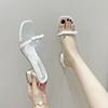 Korean versatile niche high sandals 2025 Internet celebrity new temperament fairy style small design sense female slippers