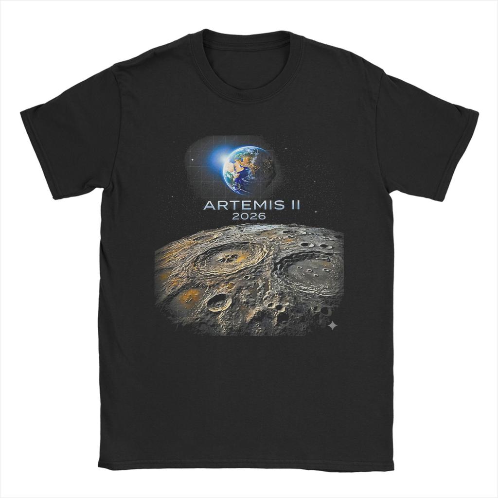 Unisex Women Graphic Print Back to the moon 2026 Artemis II Tee T Shirt Pure Cotton Tshirts Clothes