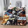 Printed Blanket Picnic Blankets The King E-Elvis Presley Warm Blanket Soft and Comfortable Blanket Home Travel Birthday Gift