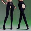 Women Sexy Stockings Lace Silky Open Crotch Stretchy Pantyhose Long Lohns Tight Legging High Waist Thermal Underwear