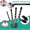 Multi Functio Triangular Drill Bits Hole Openers For Ceramic Glass Concrete